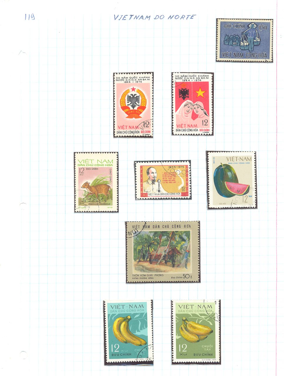 selos do vietinam do norte lote 119 Casa do Colecionador