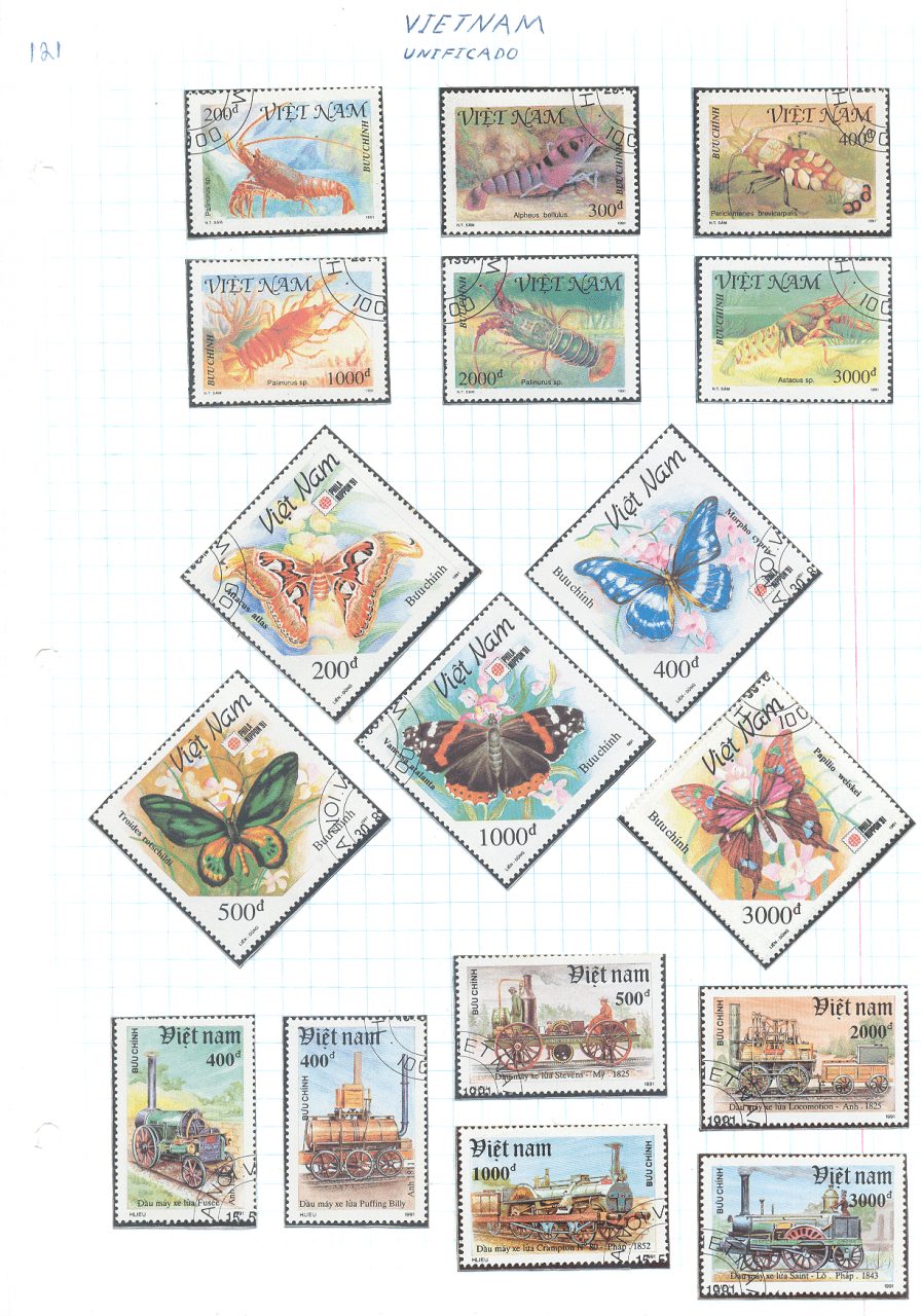 selos do vietinam unificado lote 121 Casa do Colecionador