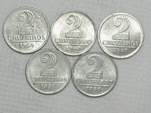 Serie completa 2 Cruzeiros de 1957 a 1961 / (1957 é escassa) / cod.180.1