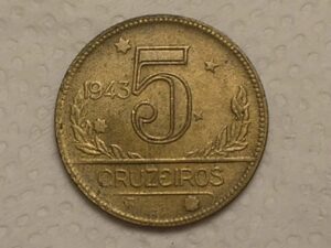 Soberba) 5 Cruzeiros - 1943 / Mapa do Brasil / Cod. 380.4