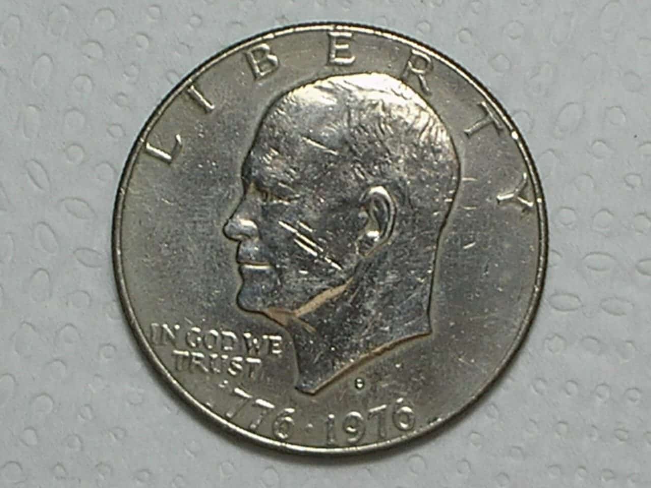 Usa) 1 Dollar Eisenhower - 1976-d - Bi centenial / Níquel / Mbc / usa02