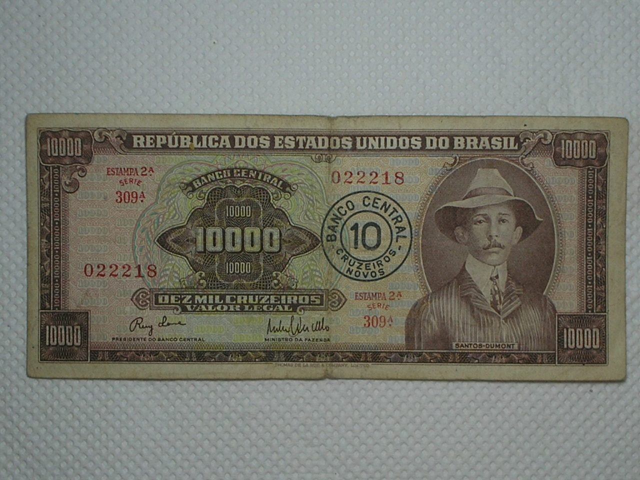 | Casa do Colecionador 10.000 Cruzeiros C-127 / Santos Dumont / 022218