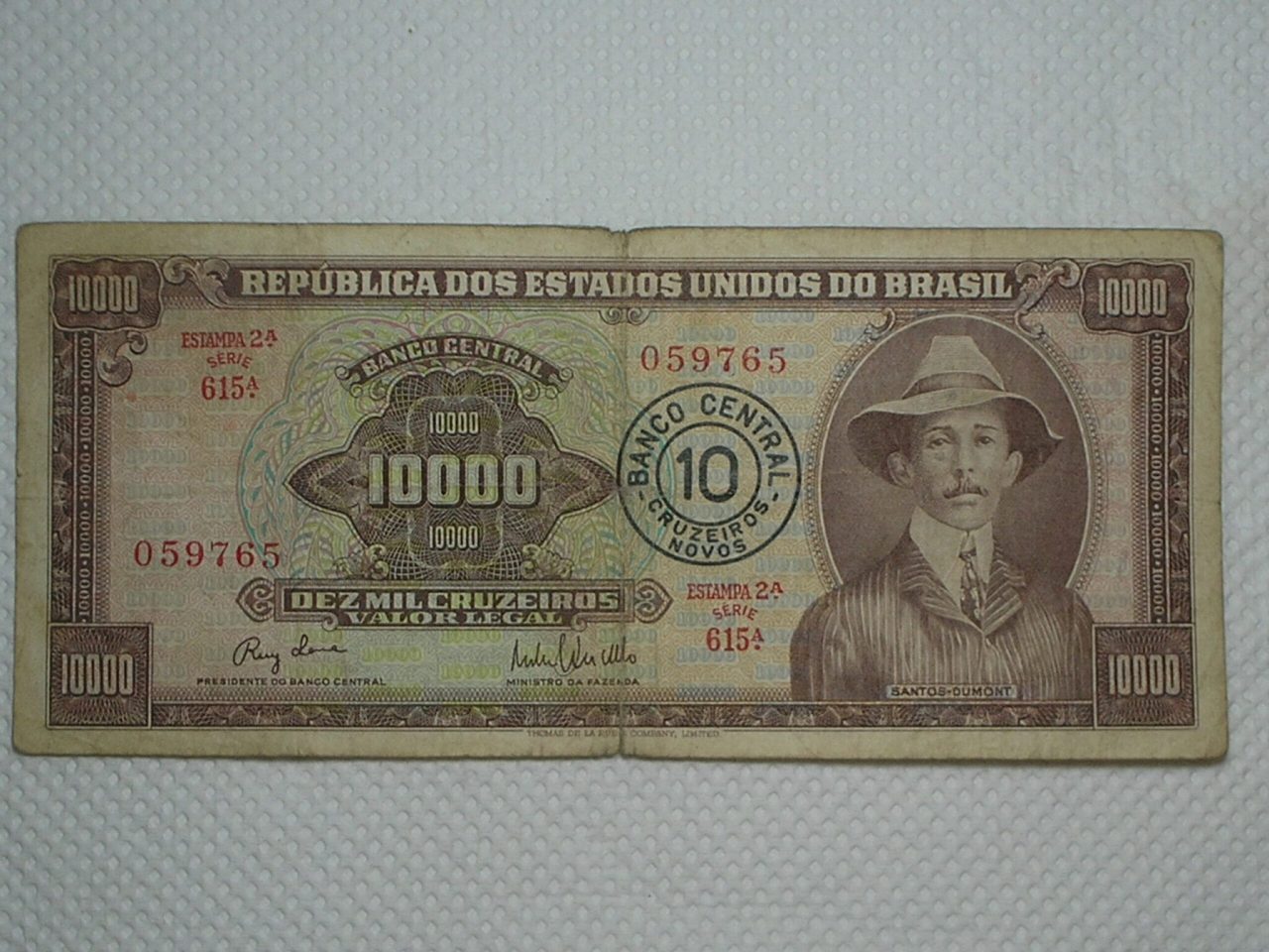| Casa do Colecionador 10.000 Cruzeiros C-127 / Santos Dumont / 059765