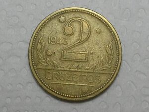 2 Cruzeiros - 1943 - Bz/Al - Mapa do Brasil / cod. 730.3