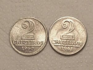 2 Cruzeiros - 1960 / 1961 / Flor de Cunho / cod. 590.1