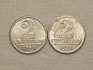 2 Cruzeiros - 1960 / 1961 / Flor de Cunho / cod. 590.5