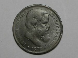 40 Réis - 1875 Bronze / Petrus II