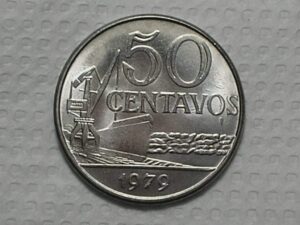 50 Centavos - 1979 / Data muito Escassa / Flor de Cunho / cod. 920.4