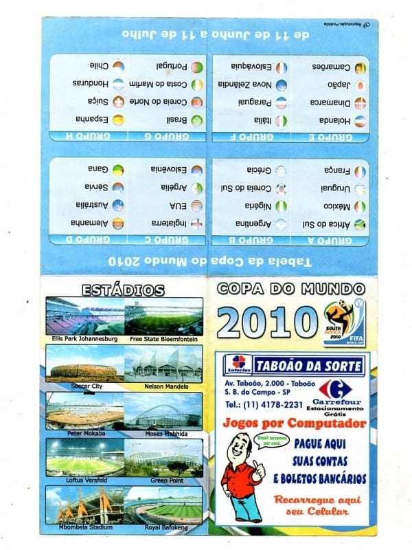 Propaganda Antiga Tabela Copa Mundo Futebol - Alemanha - 2006 - Playmobil  Society - Casa do Colecionador