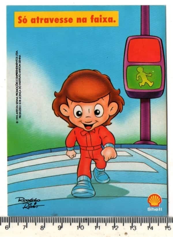 Adesivo Externo - Shell - Seninha - 1995 - Só atravesse na faixa
