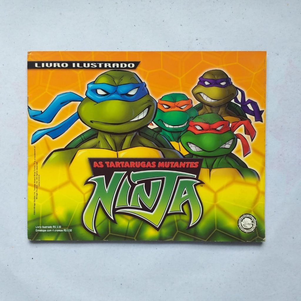 Álbum de Figurinhas - As Tartarugas Mutantes Ninja (Incompleto com 106 fig coladas) 2004