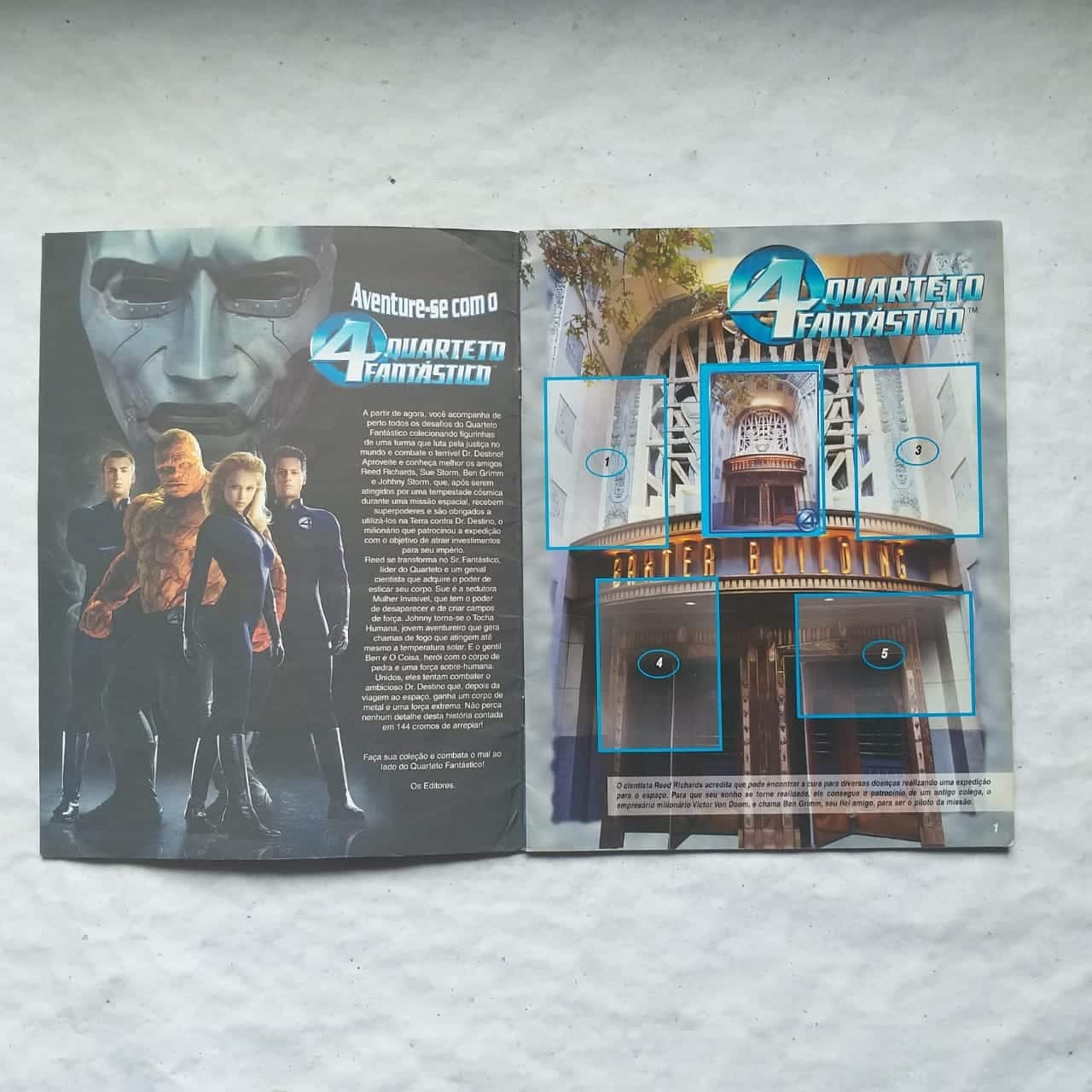 | Casa do Colecionador Álbum de Figurinhas - Quarteto Fantático (Incompleto com 13 fig coladas) 2005