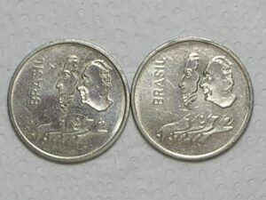 Bordas Invertidas) 1 Cruzeiro - 1972 / Sesquicentenário da |Independência / cos. 570a.7