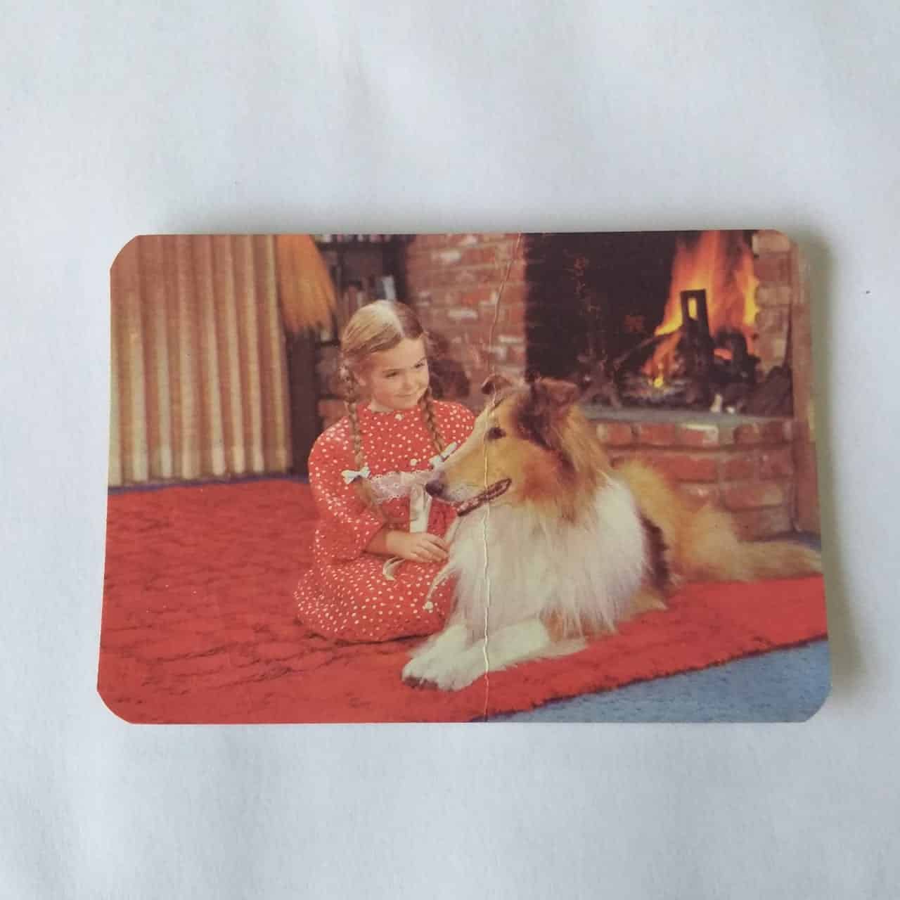 Calendário de Bolso (Tema Criança com animal) - Ano 1977