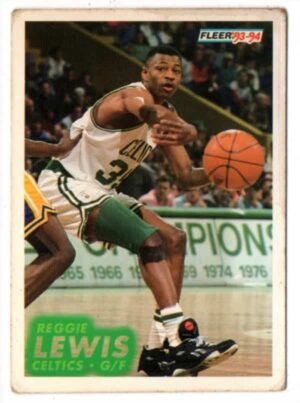 Card Fleer NBA - 14 - Reggie Lewis - Boston Celtics - 1993 / 1994