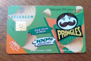 Cartão Bélgica Belgacom 2003 / Mídia Pringles Sour Crean