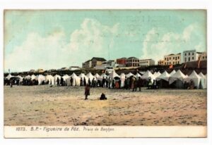 Cartao Postal Antigo - Portugal - Figueira da Foz - Praia de Banhos - Anos 1910