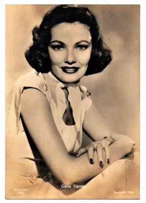 Cartao Postal Gene Tierney - Artista De Cinema - Anos 50