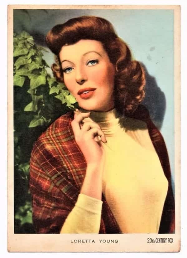 Cartao Postal Loretta Young Artista De Cinema - Anos 50 - Cromocart