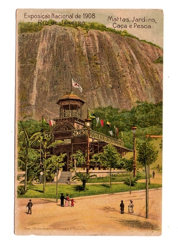 Cartao Postal Matas Jardins Caca E Pesca Exposicao Nacional 1908 Espingarda De Caca Standard 2