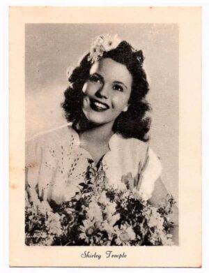 Cartao Postal Tipografico Shirley Temple - Cinema - Anos 40