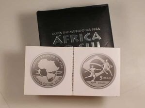 Estojo Africa Do Sul - "Copa Do Mundo 2010" / Prata Proof / Casa da Moeda do Brasil / cod. 5