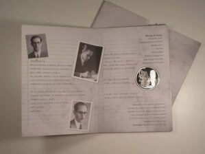 Estojo - "Carlos Drumond De Andrade") 2 Reais - 2002 / Prata Proof / Med. 026