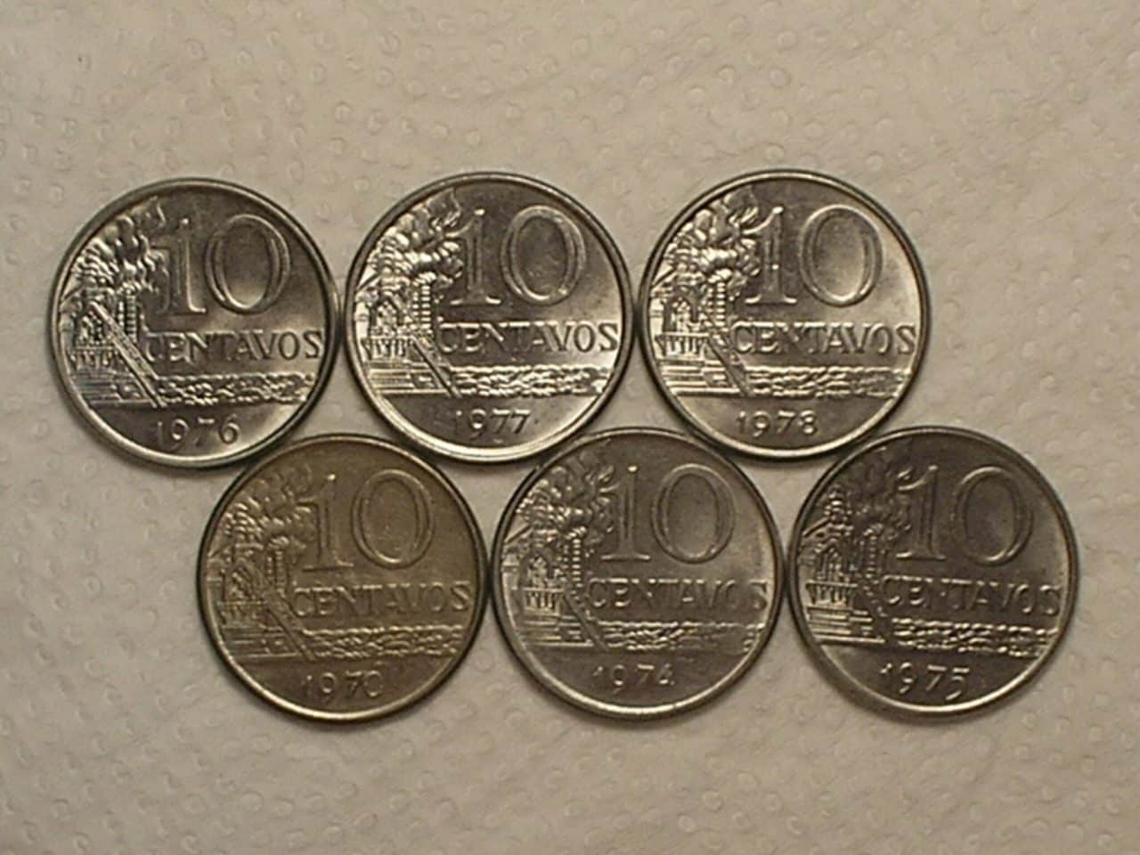 | Casa do Colecionador Flor) Série 10 Centavos - 1970/74/75/76/77/78 / cod.570.1