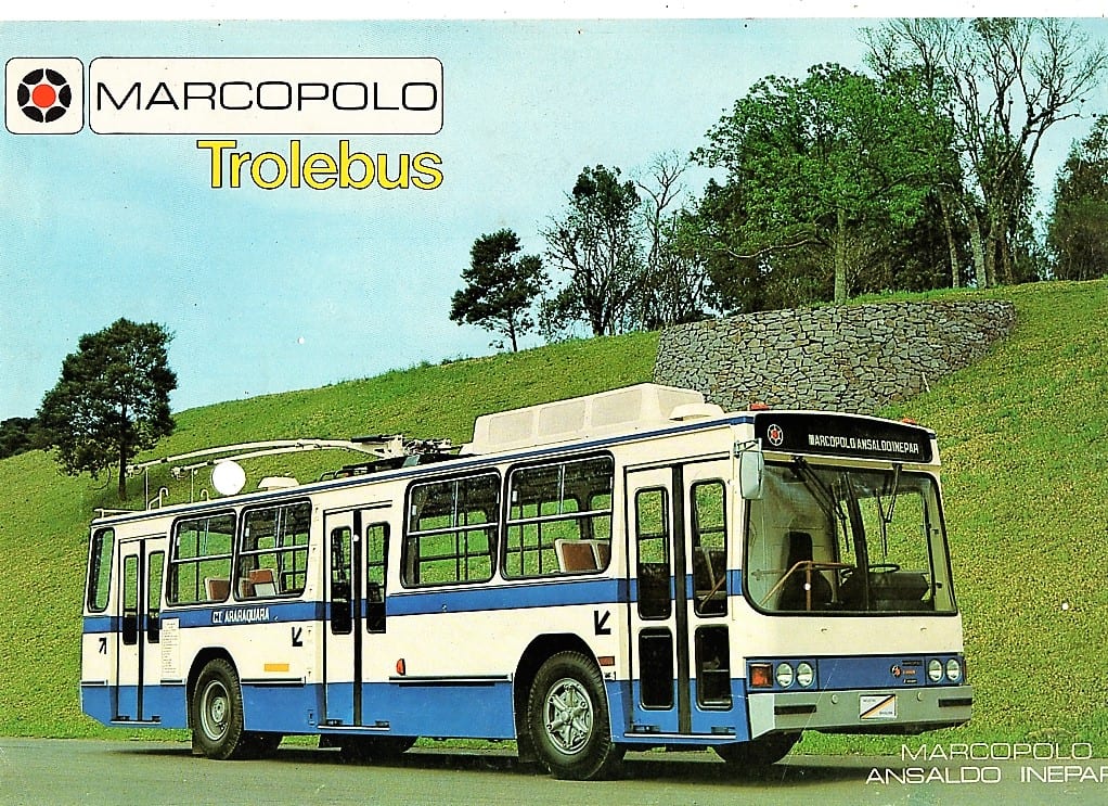 Folder Propaganda Micro Onibus Marcopolo Trolebus Ansaldo Inepar