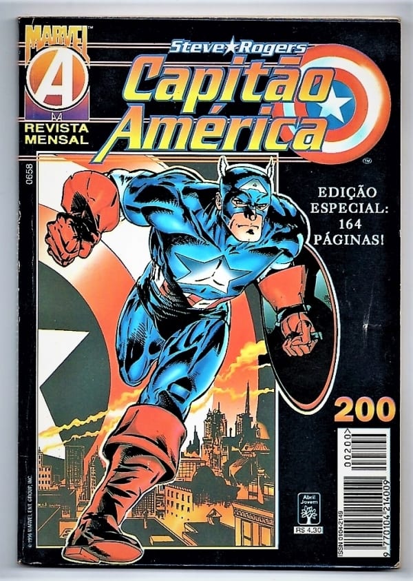 Hq Gibi Capitão América Nº 200 - Ed. Abril Jovem - 1996 - Formatinho