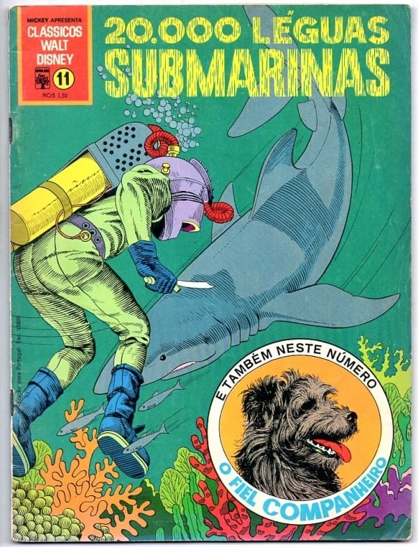 Hq Gibi Classicos Walt Disney - Nº 11 - 20.000 Leguas Submarinas - Editora Abril - 1969