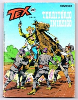 HQ - Gibi - TEX Nº 205 - Rio Grafica Editora - Territorio Inimigo - 1986