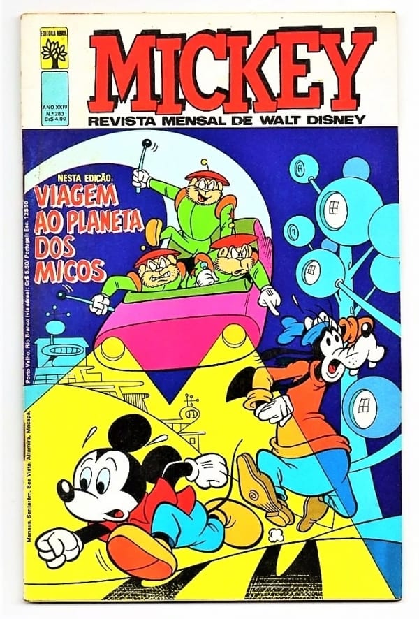 Hq Mickey Nº 283 - Viagem Ao Planeta Dos Micos - 1976