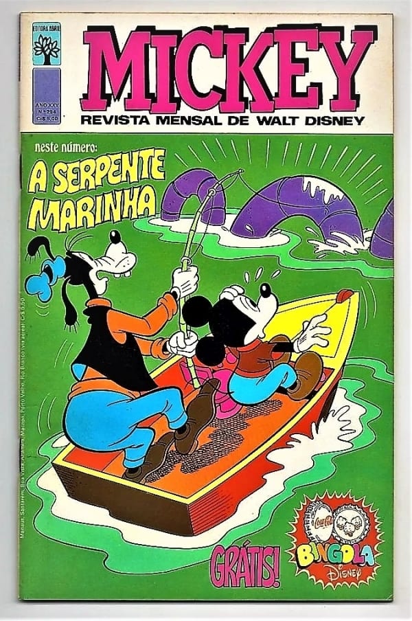 Hq Mickey Nº 294 - A Serpente Marinha - 1977 - Editora Abril