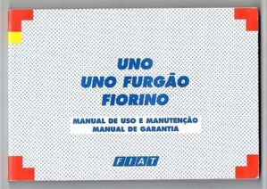 Manual do Proprietario Fiat Uno - Uno Furgão e Fiorino - 2001