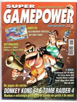 Revista Super Game Power Nº 70 - 2000 - Donkey Kong 64 - Tomb Raider 4