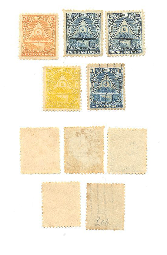 SELOS DA NICARÁGUA LOTE 06.