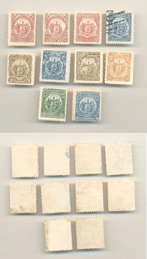 SELOS DE EL SALVADOR LOTE 07.