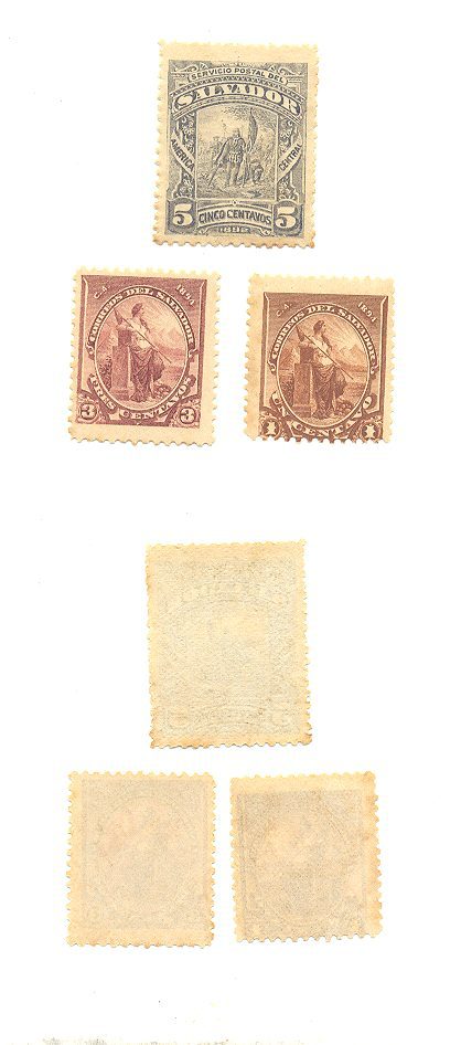 SELOS DE EL SALVADOR LOTE 09.