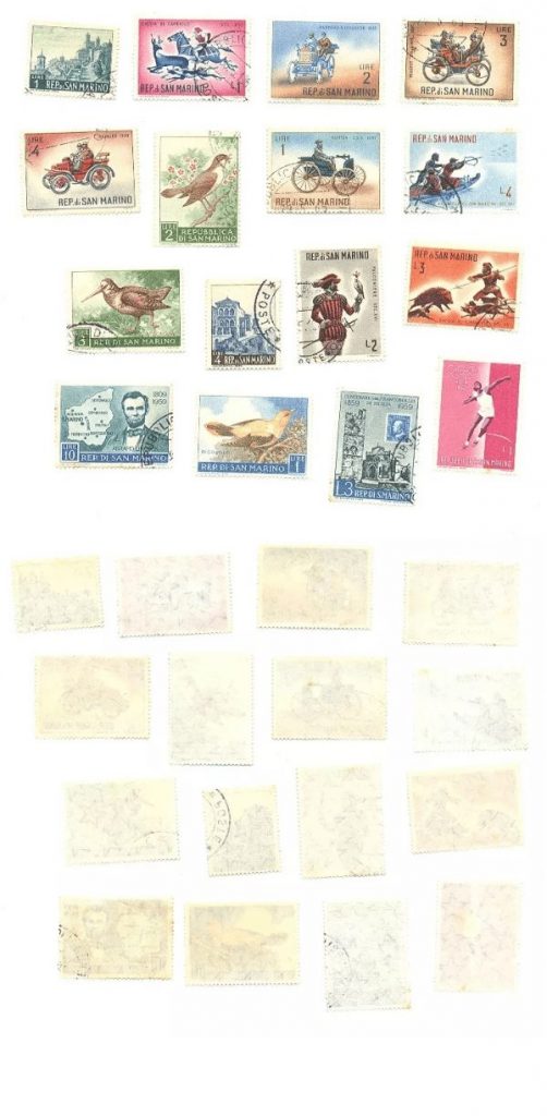 SELOS DE SAN MARINO LOTE 06 .