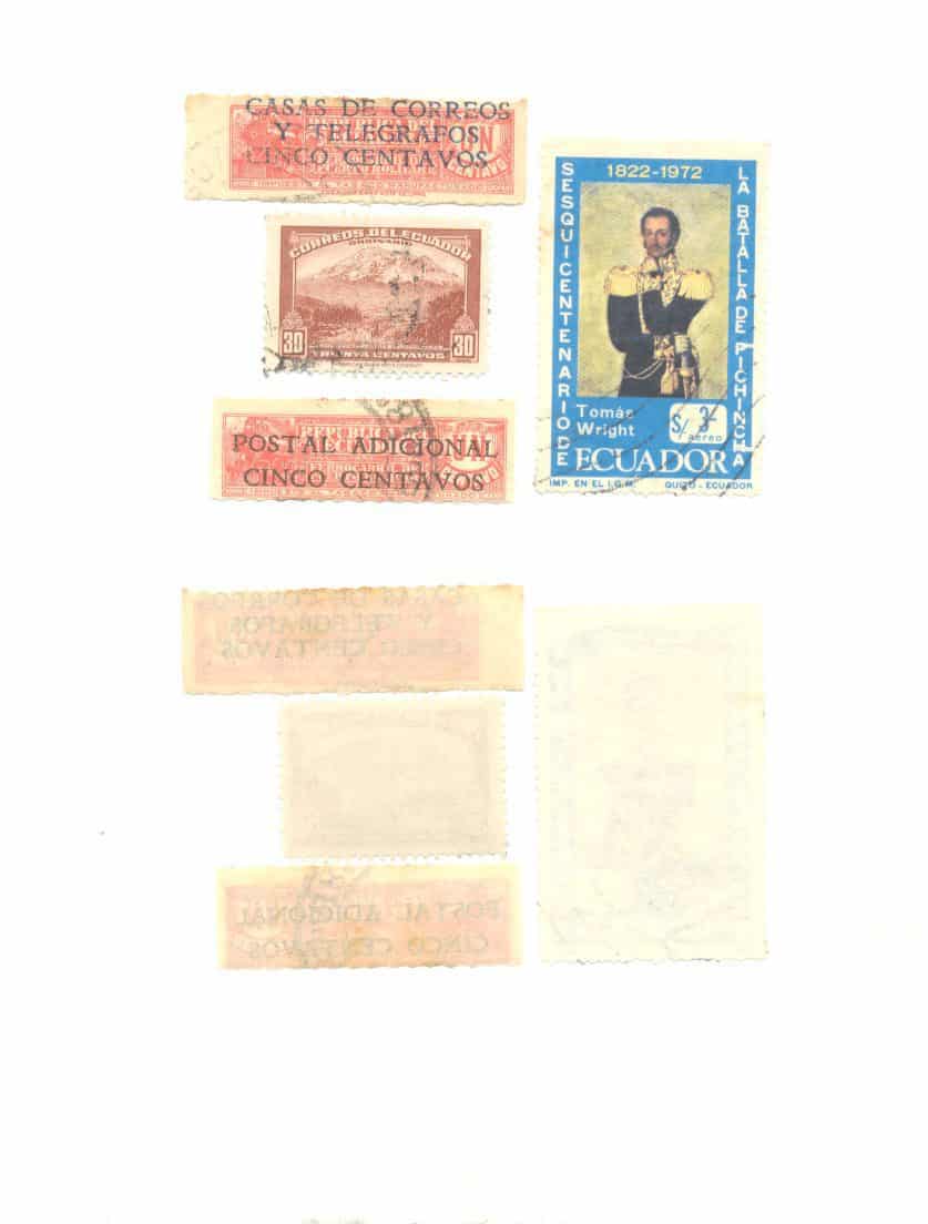 SELOS DO EQUADOR LOTE 10.