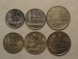 Sob/Flor) 0,20 / 0,50 / 1 Cruz. 1970 + 0,10 / 0,20 / 1 Cruz. 1975 / cod. 570