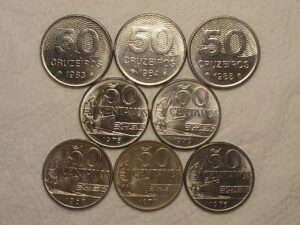 Sob/Flor) 50 Centavos - 1967/1970/75/78/79 + 50 Cruzeiros - 1983/84/85 / cod.570