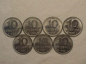 Sob/Flor) Série 10 Cruzeiros - 1980/81/82/83/84/85/86 / cod. 570