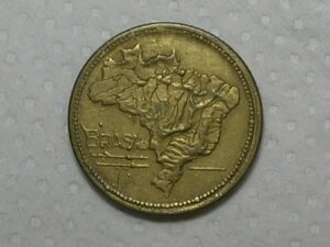 1 Cruzeiro - 1949 / Variante: Brasil, B com antena e IL empastado / Catalogada / m10