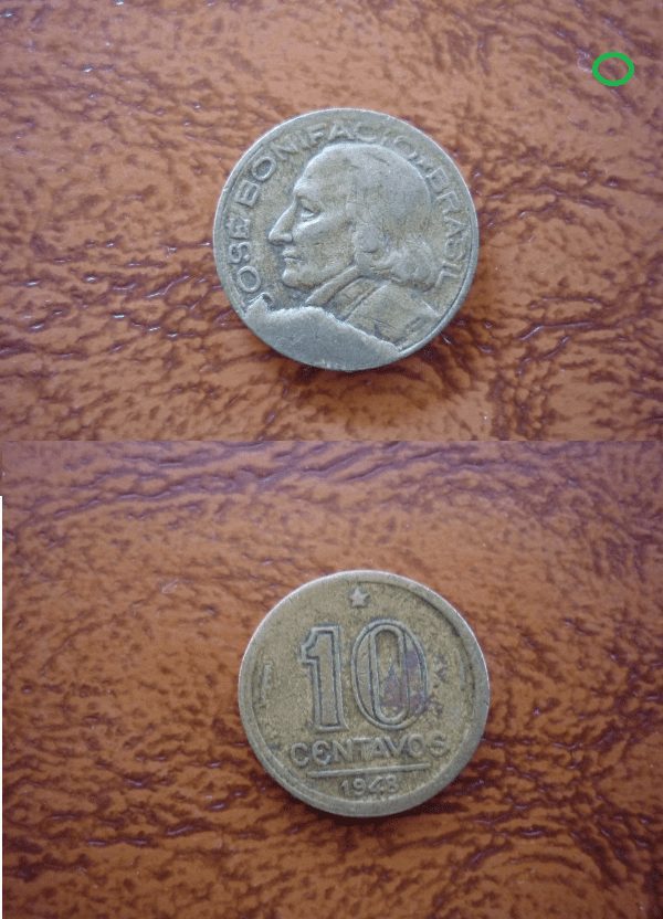 10 CENT. 1948 COM SOBRA DE METAL .