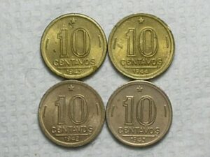 10 Centavos - 1942 - 1943 - Roseada / 1943 - 1944 - Amarela / S/Fc / cod.330.2