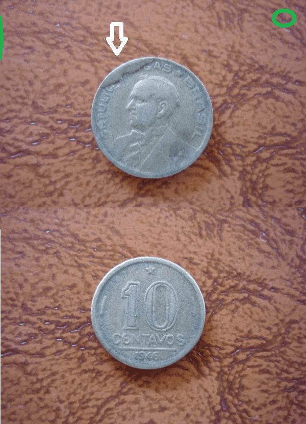 10 CENTV. 1946 COM SOBRA DE METAL .