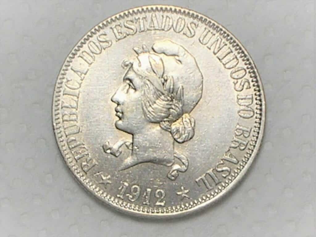 1.000 Réis - 1912 / Prata / Mbc/S / cod. 940.1