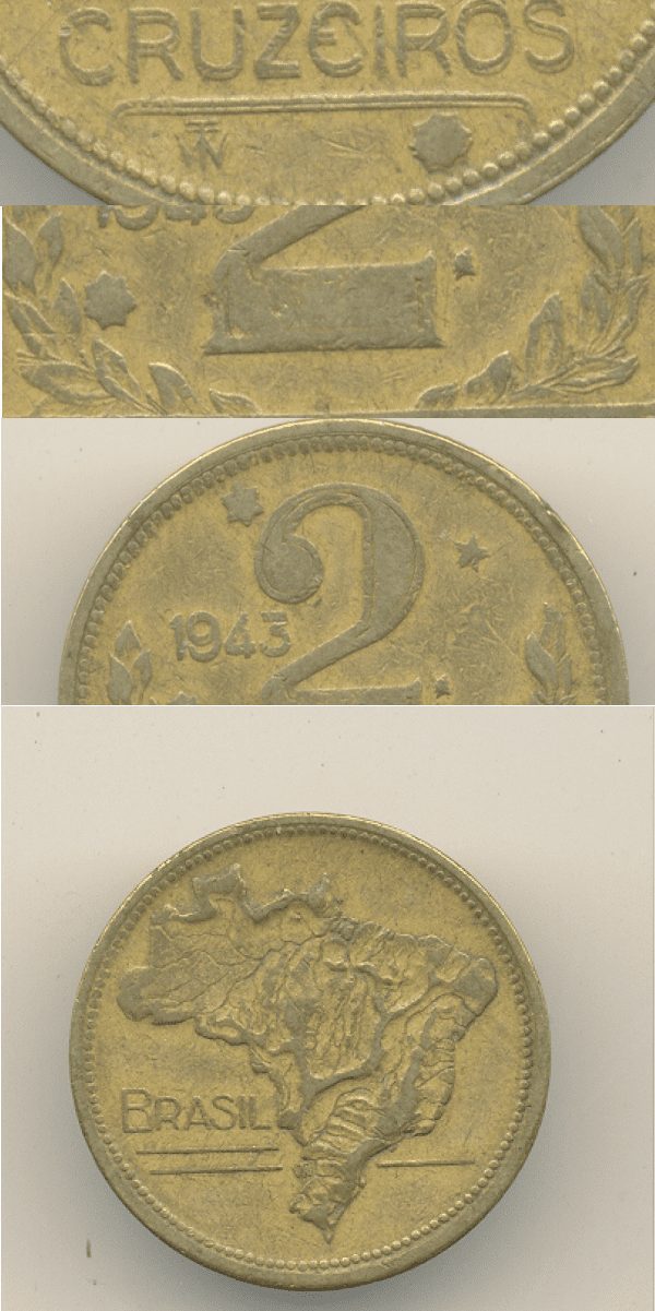 2 CRZS. 1943 COM VÁRIAS PARTES DUPLAS VER FOTO.